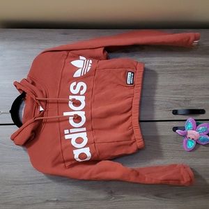 Adidas crop top size small rust color